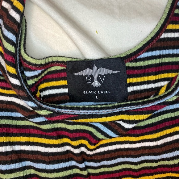 Black label striped dress size L - Picture 3 of 4